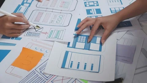 UX UI and Programming development technology. Stock Footage 303624775