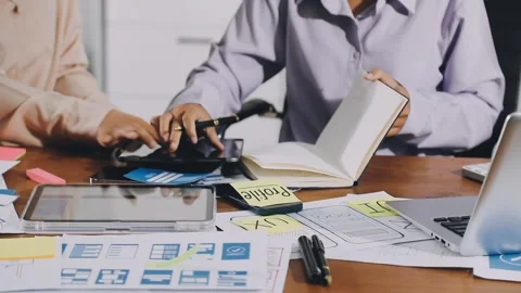 UX UI and Programming development technology.. Stock Footage 311610100