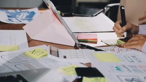 UX UI and Programming development technology.. Stock Footage 311610140