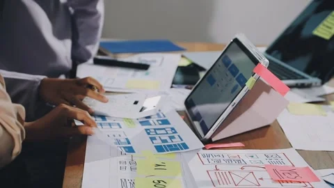 UX UI and Programming development technology.. Stock Footage 311610142