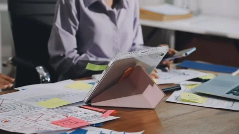 UX UI and Programming development technology.. Stock Footage 311610159