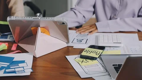 UX UI and Programming development technology.. Stock Footage 311610168
