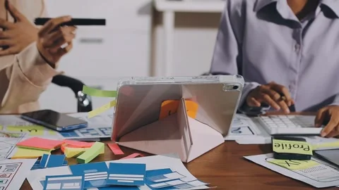 UX UI and Programming development technology.. Stock Footage 311610169