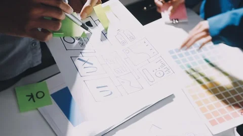 UX UI and Programming development technology. Stock Footage 320315555