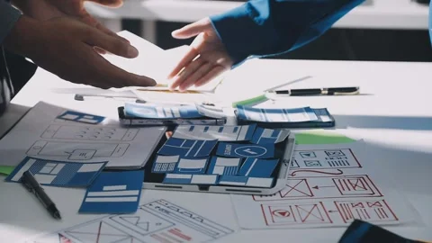 UX UI and Programming development technology. Stock Footage 320315596