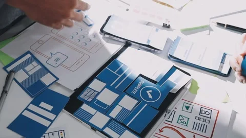 UX UI and Programming development technology. Stock Footage 320315597