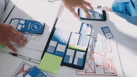 UX UI and Programming development technology. Stock Footage 320315626
