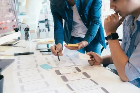 UX UI and Programming development technology. Foto stock