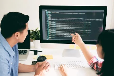 UX UI and Programming development technology. Foto stock