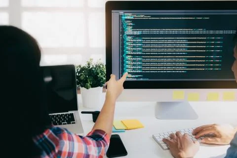 UX UI and Programming development technology. Foto stock