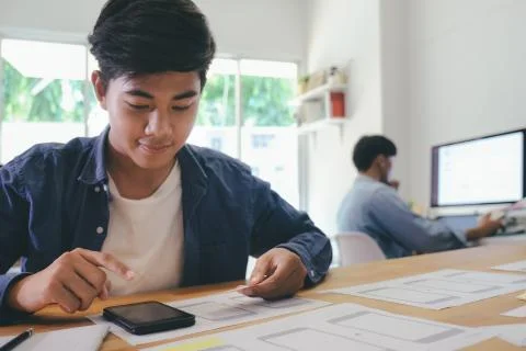 UX UI and Programming development technology. Stock-Fotos