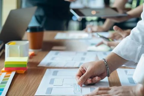 UX UI and Programming development technology. Stock Photos