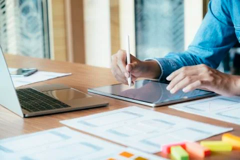 UX UI and Programming development technology. Stock-Fotos