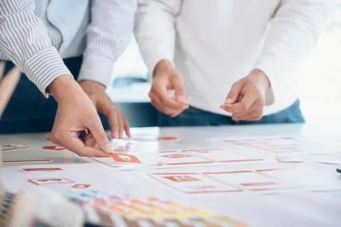 UX UI and Programming development technology. Stock Photos