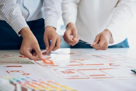 UX UI and Programming development technology. Stock Photos