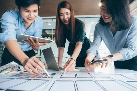 UX UI and Programming development technology. Foto stock