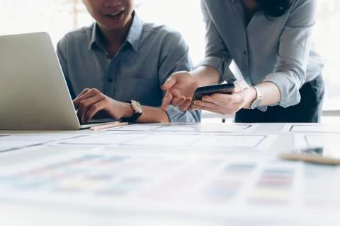 UX UI and Programming development technology. Stock Photos