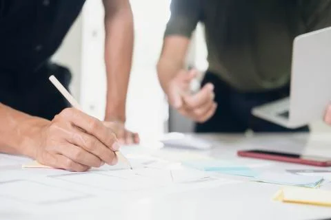 UX UI and Programming development technology. Stock-Fotos