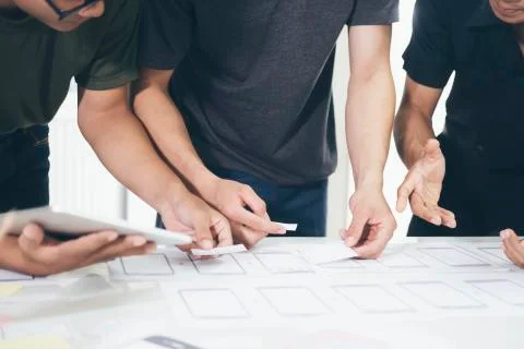 UX UI and Programming development technology. Stock Photos