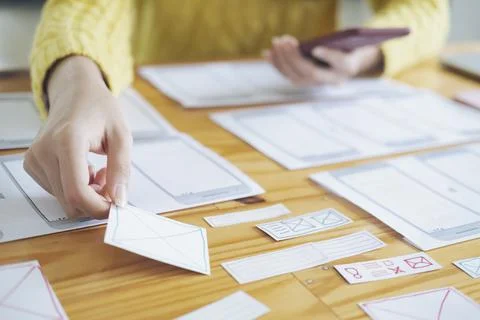 UX UI and Programming development technology. Foto stock