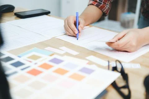 UX UI and Programming development technology. Stock-Fotos