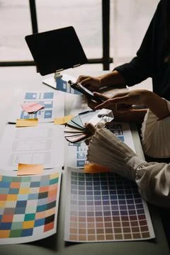 UX UI and Programming development technology. 스톡 사진