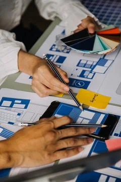 UX UI and Programming development technology. Foto stock