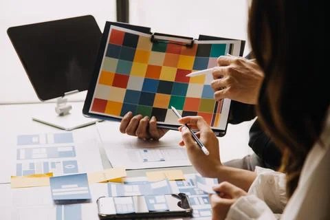 UX UI and Programming development technology. 库存照片