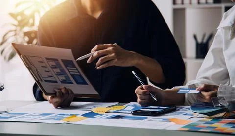 UX UI and Programming development technology. Stockfoto's