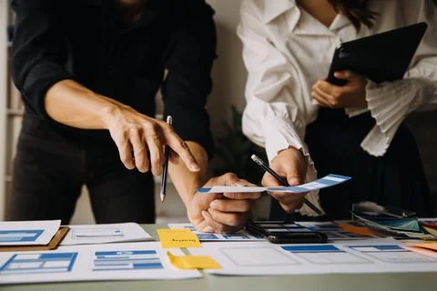 UX UI and Programming development technology. Stockfoto's