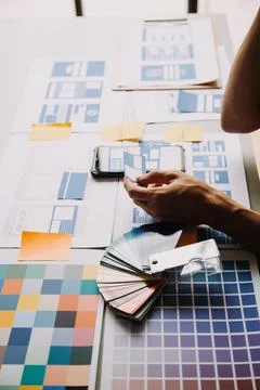 UX UI and Programming development technology. Stock Photos