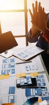 UX UI and Programming development technology. Stock Photos