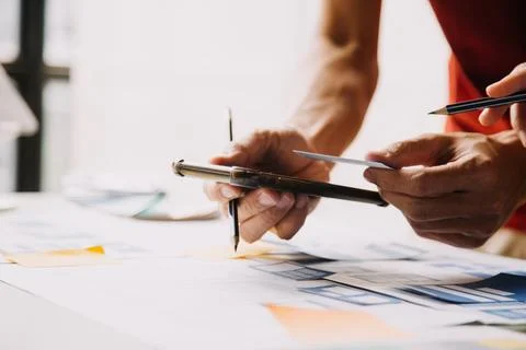 UX UI and Programming development technology. Foto stock