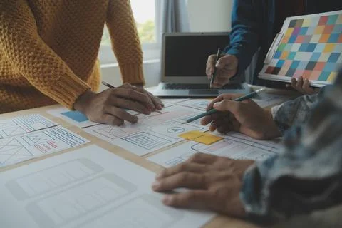 UX UI and Programming development technology. Foto stock