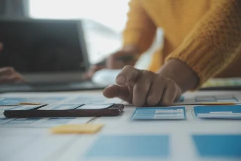 UX UI and Programming development technology. Stockfoto's