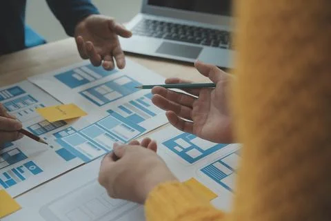 UX UI and Programming development technology. Stock Photos