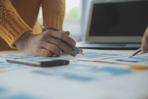 UX UI and Programming development technology. Foto stock