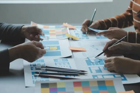 UX UI and Programming development technology. Stock Photos