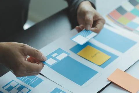 UX UI and Programming development technology. Stock-Fotos