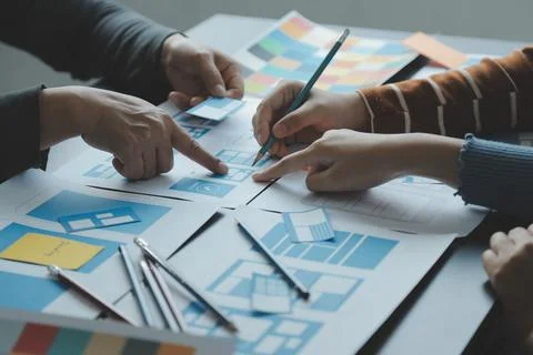 UX UI and Programming development technology. Stock-Fotos