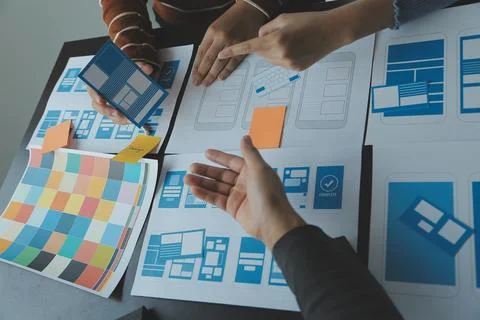 UX UI and Programming development technology. Stock-Fotos