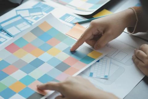 UX UI and Programming development technology. Stock Photos