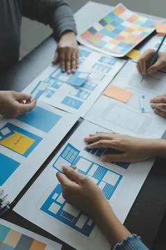 UX UI and Programming development technology. Stock Photos