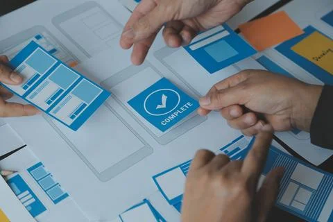 UX UI and Programming development technology. Fotos de archivo