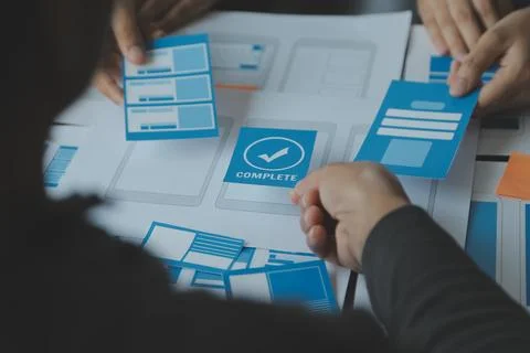 UX UI and Programming development technology. Fotos de archivo