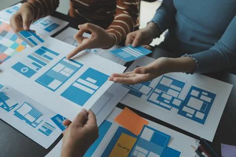 UX UI and Programming development technology. Foto stock