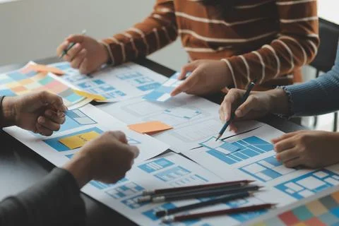 UX UI and Programming development technology. Foto stock