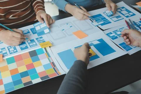 UX UI and Programming development technology. Stock-Fotos