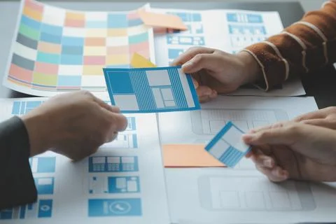 UX UI and Programming development technology. Foto stock