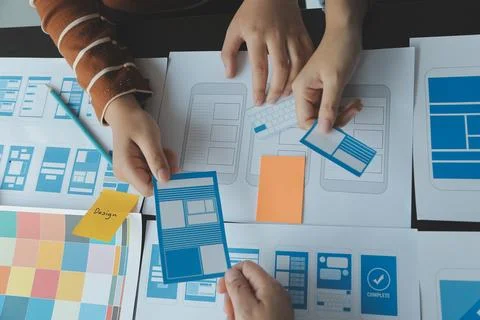 UX UI and Programming development technology. Foto stock